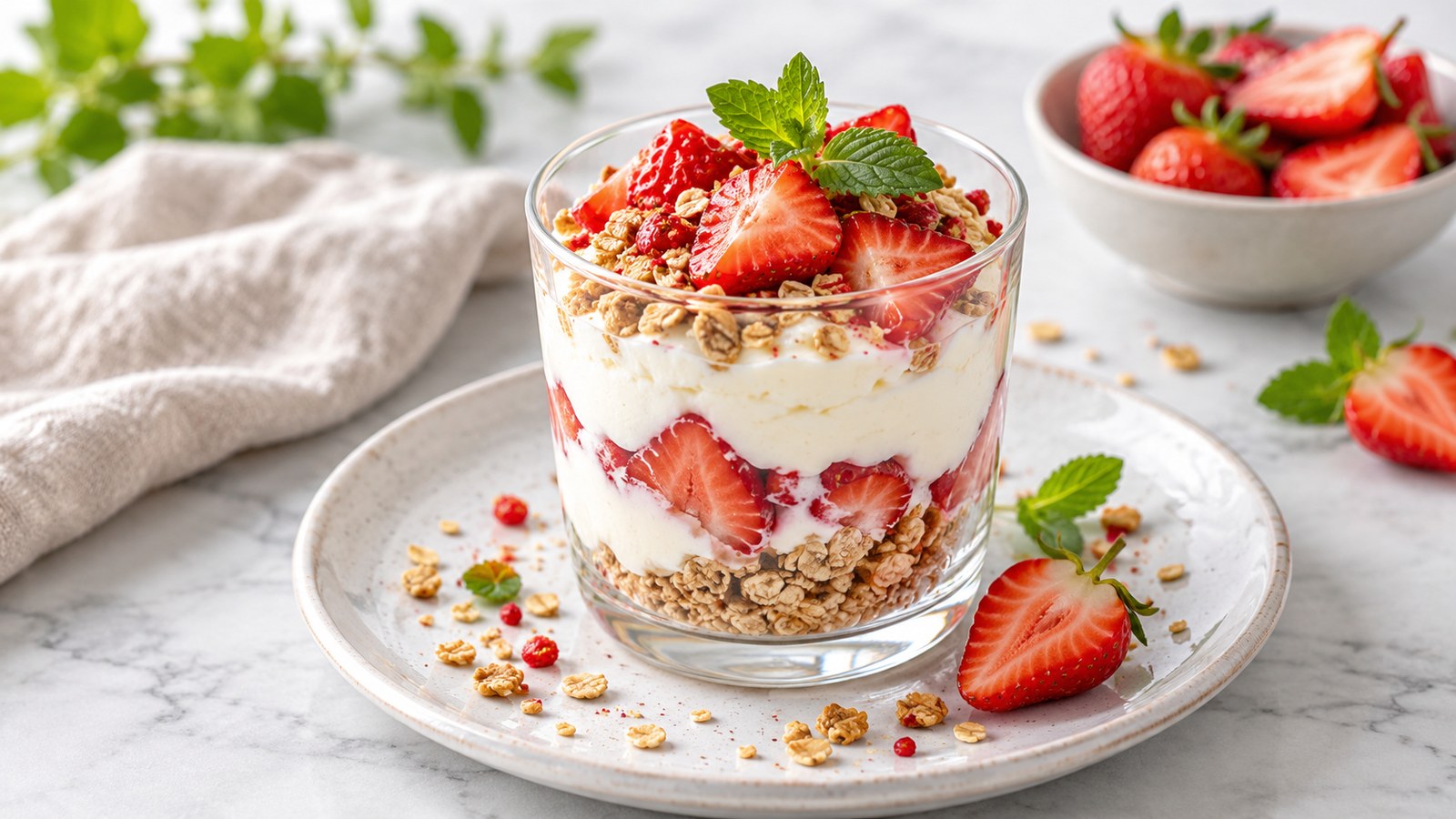 Skyr-cheesecake i glas